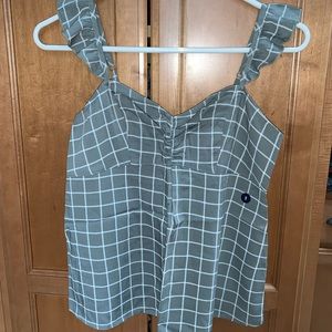 Checkered Flutter Strap Tank Top